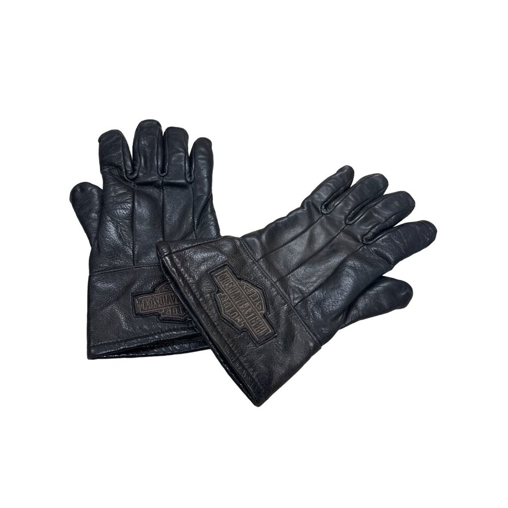 Harley Davidson brown leather gloves size M SKU 2323